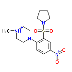 InChI=1/C15H22N4O4S/c1-16-8-10-17(11-9-16)14-5-4-13(19(20)21)12-15(14)24(22,23)18-6-2-3-7-18/h4-5,12H,2-3,6-11H2,1H3/p+1