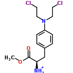 InChI=1/C14H20Cl2N2O2/c1-20-14(19)13(17)10-11-2-4-12(5-3-11)18(8-6-15)9-7-16/h2-5,13H,6-10,17H2,1H3/p+1/t13-/m1/s1