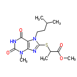 InChI=1/C15H22N4O4S/c1-8(2)6-7-19-10-11(18(4)14(22)17-12(10)20)16-15(19)24-9(3)13(21)23-5/h8-9H,6-7H2,1-5H3,(H,17,20,22)