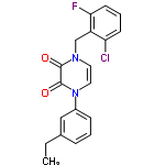 InChI=1/C19H16ClFN2O2/c1-2-13-5-3-6-14(11-13)23-10-9-22(18(24)19(23)25)12-15-16(20)7-4-8-17(15)21/h3-11H,2,12H2,1H3