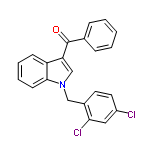 InChI=1/C22H15Cl2NO/c23-17-11-10-16(20(24)12-17)13-25-14-19(18-8-4-5-9-21(18)25)22(26)15-6-2-1-3-7-15/h1-12,14H,13H2