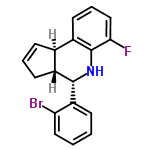 InChI=1/C18H15BrFN/c19-15-9-2-1-5-14(15)17-12-7-3-6-11(12)13-8-4-10-16(20)18(13)21-17/h1-6,8-12,17,21H,7H2/t11-,12-,17+/m1/s1