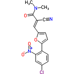 InChI=1/C16H12ClN3O4/c1-19(2)16(21)10(9-18)7-12-4-6-15(24-12)13-5-3-11(17)8-14(13)20(22)23/h3-8H,1-2H3/b10-7+