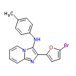 InChI=1/C18H14BrN3O/c1-12-5-7-13(8-6-12)20-18-17(14-9-10-15(19)23-14)21-16-4-2-3-11-22(16)18/h2-11,20H,1H3