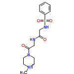 InChI=1/C15H22N4O4S/c1-18-7-9-19(10-8-18)15(21)12-16-14(20)11-17-24(22,23)13-5-3-2-4-6-13/h2-6,17H,7-12H2,1H3,(H,16,20)/p+1