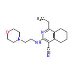 InChI=1/C18H26N4O/c1-2-17-15-6-4-3-5-14(15)16(13-19)18(21-17)20-7-8-22-9-11-23-12-10-22/h2-12H2,1H3,(H,20,21)