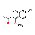 InChI=1/C11H8ClNO3/c1-16-10-7-3-2-6(12)4-9(7)13-5-8(10)11(14)15/h2-5H,1H3,(H,14,15)/p-1