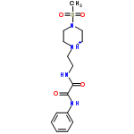 InChI=1/C15H22N4O4S/c1-24(22,23)19-11-9-18(10-12-19)8-7-16-14(20)15(21)17-13-5-3-2-4-6-13/h2-6H,7-12H2,1H3,(H,16,20)(H,17,21)/p+1