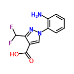 InChI=1/C11H9F2N3O2/c12-10(13)9-6(11(17)18)5-16(15-9)8-4-2-1-3-7(8)14/h1-5,10H,14H2,(H,17,18)