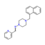 InChI=1/C21H22N4/c1-2-10-21-18(6-1)7-5-8-19(21)17-24-12-14-25(15-13-24)23-16-20-9-3-4-11-22-20/h1-11,16H,12-15,17H2