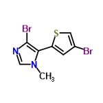 InChI=1/C8H6Br2N2S/c1-12-4-11-8(10)7(12)6-2-5(9)3-13-6/h2-4H,1H3