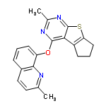 InChI=1/C20H17N3OS/c1-11-9-10-13-5-3-7-15(18(13)21-11)24-19-17-14-6-4-8-16(14)25-20(17)23-12(2)22-19/h3,5,7,9-10H,4,6,8H2,1-2H3