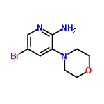 InChI=1/C9H12BrN3O/c10-7-5-8(9(11)12-6-7)13-1-3-14-4-2-13/h5-6H,1-4H2,(H2,11,12)