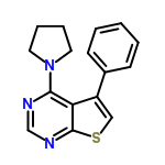 InChI=1/C16H15N3S/c1-2-6-12(7-3-1)13-10-20-16-14(13)15(17-11-18-16)19-8-4-5-9-19/h1-3,6-7,10-11H,4-5,8-9H2