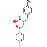 InChI=1/C17H15FO3S/c1-11-2-8-14(9-3-11)22-16(17(20)21)10-15(19)12-4-6-13(18)7-5-12/h2-9,16H,10H2,1H3,(H,20,21)/t16-/m0/s1