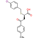 InChI=1/C18H17ClO3S/c1-12-2-6-14(7-3-12)16(20)10-17(18(21)22)23-11-13-4-8-15(19)9-5-13/h2-9,17H,10-11H2,1H3,(H,21,22)/t17-/m1/s1