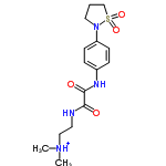 InChI=1/C15H22N4O4S/c1-18(2)10-8-16-14(20)15(21)17-12-4-6-13(7-5-12)19-9-3-11-24(19,22)23/h4-7H,3,8-11H2,1-2H3,(H,16,20)(H,17,21)/p+1