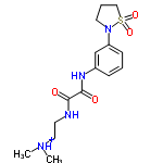 InChI=1/C15H22N4O4S/c1-18(2)9-7-16-14(20)15(21)17-12-5-3-6-13(11-12)19-8-4-10-24(19,22)23/h3,5-6,11H,4,7-10H2,1-2H3,(H,16,20)(H,17,21)/p+1