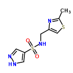 InChI=1/C8H10N4O2S2/c1-6-12-7(5-15-6)2-11-16(13,14)8-3-9-10-4-8/h3-5,11H,2H2,1H3,(H,9,10)