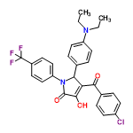 InChI=1/C28H24ClF3N2O3/c1-3-33(4-2)21-13-7-17(8-14-21)24-23(25(35)18-5-11-20(29)12-6-18)26(36)27(37)34(24)22-15-9-19(10-16-22)28(30,31)32/h5-16,24,36H,3-4H2,1-2H3