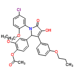 InChI=1/C29H28ClNO7/c1-5-13-37-21-8-6-7-18(14-21)26-27(19-9-11-24(38-17(2)32)25(15-19)36-4)31(29(34)28(26)33)22-16-20(30)10-12-23(22)35-3/h6-12,14-16,27,33H,5,13H2,1-4H3