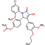 InChI=1/C29H28ClNO7/c1-5-14-37-24-12-8-19(15-25(24)36-4)26-27(18-6-10-21(11-7-18)38-17(2)32)31(29(34)28(26)33)22-16-20(30)9-13-23(22)35-3/h6-13,15-16,27,33H,5,14H2,1-4H3