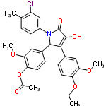 InChI=1/C29H28ClNO7/c1-6-37-22-11-8-18(13-24(22)35-4)26-27(19-9-12-23(38-17(3)32)25(14-19)36-5)31(29(34)28(26)33)20-10-7-16(2)21(30)15-20/h7-15,27,33H,6H2,1-5H3