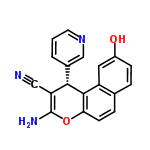 InChI=1/C19H13N3O2/c20-9-15-17(12-2-1-7-22-10-12)18-14-8-13(23)5-3-11(14)4-6-16(18)24-19(15)21/h1-8,10,17,23H,21H2/t17-/m0/s1