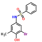 InChI=1/C13H12BrNO3S/c1-9-7-10(8-12(14)13(9)16)15-19(17,18)11-5-3-2-4-6-11/h2-8,15-16H,1H3