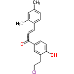 InChI=1/C19H19ClO2/c1-13-3-4-15(14(2)11-13)5-7-18(21)16-6-8-19(22)17(12-16)9-10-20/h3-8,11-12,22H,9-10H2,1-2H3