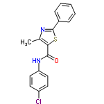 InChI=1/C17H13ClN2OS/c1-11-15(16(21)20-14-9-7-13(18)8-10-14)22-17(19-11)12-5-3-2-4-6-12/h2-10H,1H3,(H,20,21)