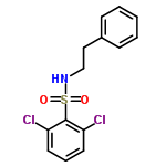 InChI=1/C14H13Cl2NO2S/c15-12-7-4-8-13(16)14(12)20(18,19)17-10-9-11-5-2-1-3-6-11/h1-8,17H,9-10H2