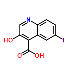 InChI=1/C10H6INO3/c11-5-1-2-7-6(3-5)9(10(14)15)8(13)4-12-7/h1-4,13H,(H,14,15)