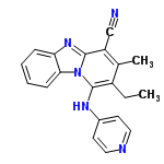 InChI=1/C20H17N5/c1-3-15-13(2)16(12-21)20-24-17-6-4-5-7-18(17)25(20)19(15)23-14-8-10-22-11-9-14/h4-11H,3H2,1-2H3,(H,22,23)