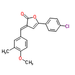 InChI=1/C19H15ClO3/c1-12-9-13(3-8-17(12)22-2)10-15-11-18(23-19(15)21)14-4-6-16(20)7-5-14/h3-11H,1-2H3/b15-10+