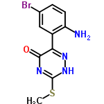 InChI=1/C10H9BrN4OS/c1-17-10-13-9(16)8(14-15-10)6-4-5(11)2-3-7(6)12/h2-4H,12H2,1H3,(H,13,15,16)