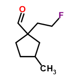 InChI=1/C9H15FO/c1-8-2-3-9(6-8,7-11)4-5-10/h7-8H,2-6H2,1H3