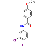 InChI=1/C14H11ClFNO2/c1-19-11-5-2-9(3-6-11)14(18)17-10-4-7-13(16)12(15)8-10/h2-8H,1H3,(H,17,18)