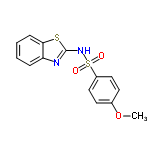 InChI=1/C14H12N2O3S2/c1-19-10-6-8-11(9-7-10)21(17,18)16-14-15-12-4-2-3-5-13(12)20-14/h2-9H,1H3,(H,15,16)