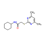 InChI=1/C14H21N3OS/c1-10-8-11(2)16-14(15-10)19-9-13(18)17-12-6-4-3-5-7-12/h8,12H,3-7,9H2,1-2H3,(H,17,18)