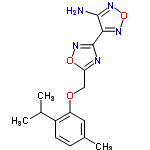 InChI=1/C15H17N5O3/c1-8(2)10-5-4-9(3)6-11(10)21-7-12-17-15(20-22-12)13-14(16)19-23-18-13/h4-6,8H,7H2,1-3H3,(H2,16,19)