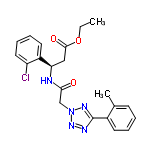 InChI=1/C21H22ClN5O3/c1-3-30-20(29)12-18(16-10-6-7-11-17(16)22)23-19(28)13-27-25-21(24-26-27)15-9-5-4-8-14(15)2/h4-11,18H,3,12-13H2,1-2H3,(H,23,28)/t18-/m1/s1