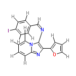 InChI=1/C18H12IN3O/c19-14-8-6-13(7-9-14)12-20-18-17(15-4-3-11-23-15)21-16-5-1-2-10-22(16)18/h1-12H/b20-12-