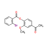 InChI=1/C16H13BrO4/c1-10(18)11-7-8-14(15(9-11)20-2)21-16(19)12-5-3-4-6-13(12)17/h3-9H,1-2H3