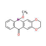 InChI=1/C16H13BrO4/c1-19-13-5-3-2-4-10(13)16(18)11-8-14-15(9-12(11)17)21-7-6-20-14/h2-5,8-9H,6-7H2,1H3