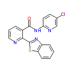 InChI=1/C18H11ClN4OS/c19-11-7-8-15(21-10-11)23-17(24)12-4-3-9-20-16(12)18-22-13-5-1-2-6-14(13)25-18/h1-10H,(H,21,23,24)