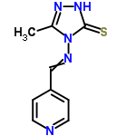 InChI=1/C9H9N5S/c1-7-12-13-9(15)14(7)11-6-8-2-4-10-5-3-8/h2-6H,1H3,(H,13,15)