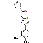 InChI=1/C16H14N2OS2/c1-10-5-6-12(8-11(10)2)13-9-21-16(17-13)18-15(19)14-4-3-7-20-14/h3-9H,1-2H3,(H,17,18,19)