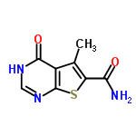 InChI=1/C8H7N3O2S/c1-3-4-7(13)10-2-11-8(4)14-5(3)6(9)12/h2H,1H3,(H2,9,12)(H,10,11,13)