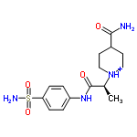 InChI=1/C15H22N4O4S/c1-10(19-8-6-11(7-9-19)14(16)20)15(21)18-12-2-4-13(5-3-12)24(17,22)23/h2-5,10-11H,6-9H2,1H3,(H2,16,20)(H,18,21)(H2,17,22,23)/p+1/t10-/m0/s1